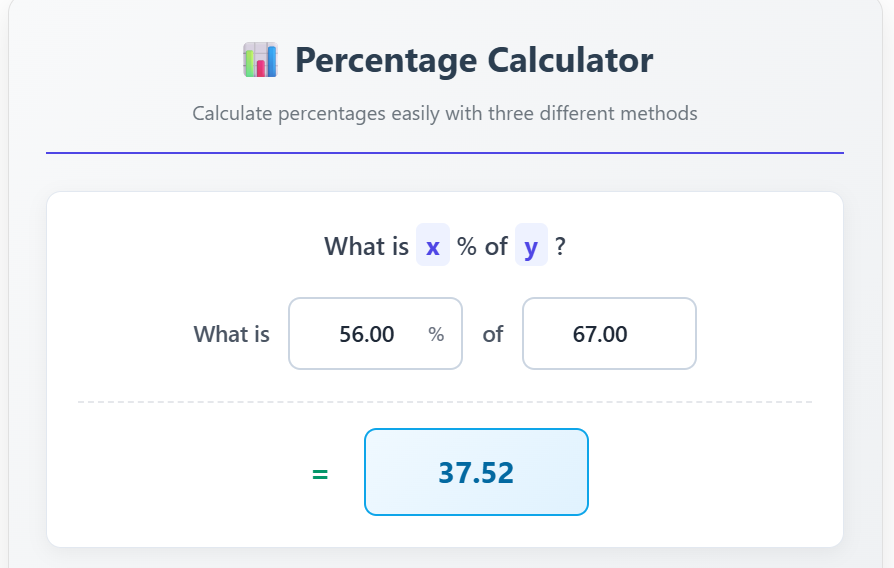 Percentage Calculator